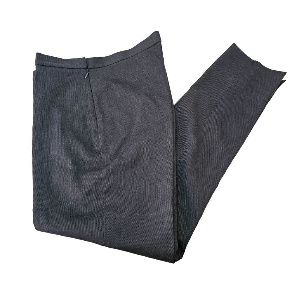 Stockholm Atelier Capri Pants High Rise Split Hem Black Cotton Twill Womens 8